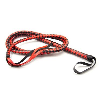 BDSMの制限の性のおもちゃは編みこみのハンドルの革鞭が付いているBullの鞭を打つ