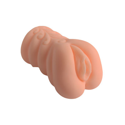 OEMの実質の皮の膣の男性の性のおもちゃの現実的な猫のMasturbatorの肉色