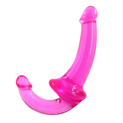 好色な倍によって終えられるストラップレスの張形の性のおもちゃTPEの陰茎のレズビアンの性のおもちゃ