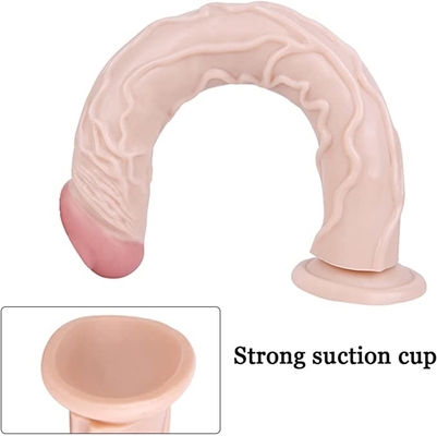 強力な吸引カップを備えた15インチの実物そっくりの柔軟で厚い現実的な巨大なモンスターディルド