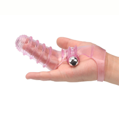 新型の性は女性のための指の袖のバイブレーターのRoHS医学TPEをもてあそぶ