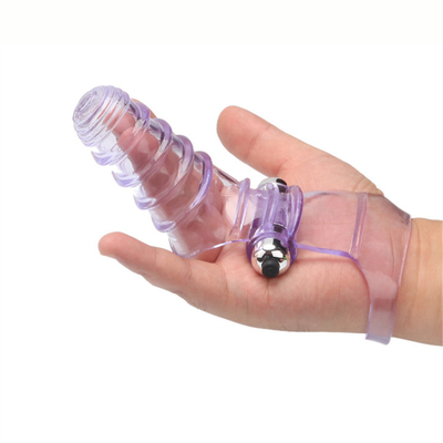新型の性は女性のための指の袖のバイブレーターのRoHS医学TPEをもてあそぶ