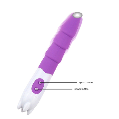 6 スピード シリコン振動器 バッテリー電源付き セックスおもちゃ 女性用ディルド振動器