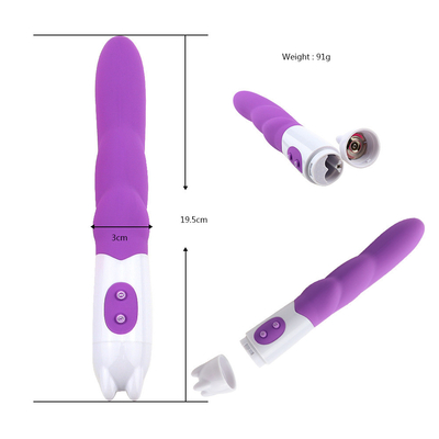 6 スピード シリコン振動器 バッテリー電源付き セックスおもちゃ 女性用ディルド振動器
