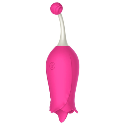 ダブルヘッド ローズ振動器 乳首 クリトラル刺激 マッサージ 振動器 舌 むしむし 振動器 女性用 セックス・トイ