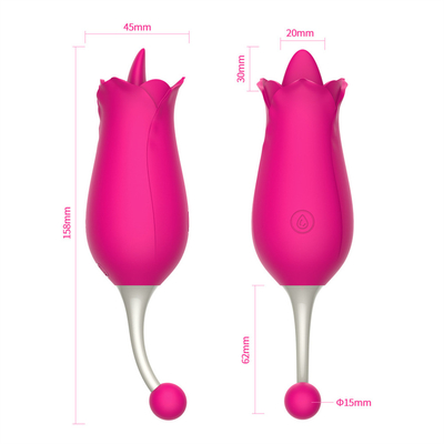 ダブルヘッド ローズ振動器 乳首 クリトラル刺激 マッサージ 振動器 舌 むしむし 振動器 女性用 セックス・トイ