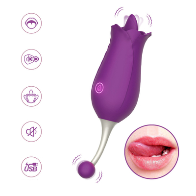 ダブルヘッド ローズ振動器 乳首 クリトラル刺激 マッサージ 振動器 舌 むしむし 振動器 女性用 セックス・トイ