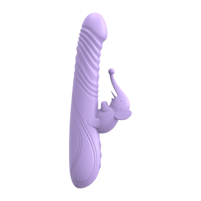 シリコン 伸縮式 暖かい ウサギの振動器 Gスポット クリトリスの刺激器 女性用セックスおもちゃ ウサギの振動器 女性用陰道