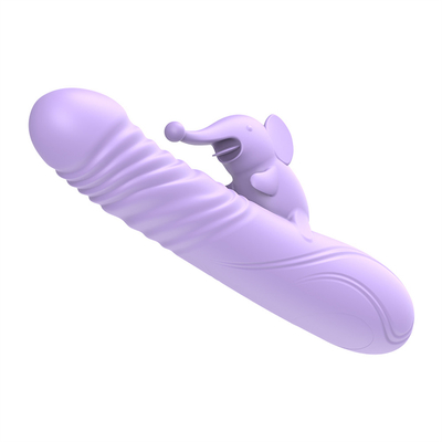 シリコン 伸縮式 暖かい ウサギの振動器 Gスポット クリトリスの刺激器 女性用セックスおもちゃ ウサギの振動器 女性用陰道