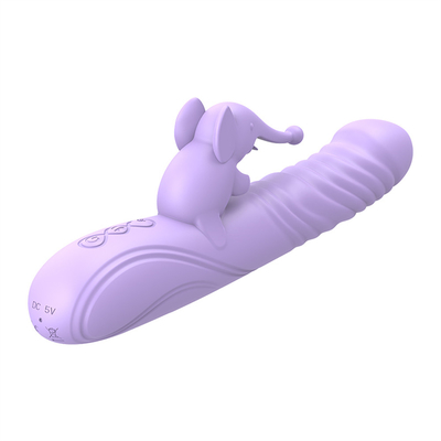 シリコン 伸縮式 暖かい ウサギの振動器 Gスポット クリトリスの刺激器 女性用セックスおもちゃ ウサギの振動器 女性用陰道