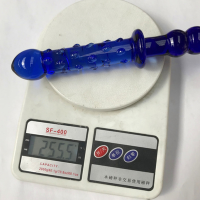 ガラスディルド 青い前立腺マッサージ器 クリスタルガラスディルド 女性用セックスおもちゃ