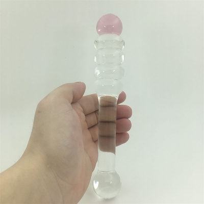 大きなクリスタルディルド ガラス ヨニ ワンド Gスポット セックストイス ガラスディルド クリア アナル バットプラグ 女性用 バジナルマッサージ