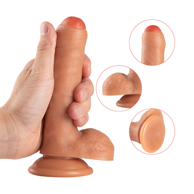 高品質の液体シリコンゴム 女性用セックスのおもちゃ 振動器 キッチンディルド 人工ゴムペニス