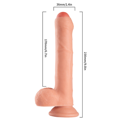 高品質の液体シリコンゴム 女性用セックスのおもちゃ 振動器 キッチンディルド 人工ゴムペニス