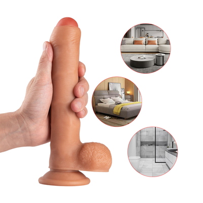 高品質の液体シリコンゴム 女性用セックスのおもちゃ 振動器 キッチンディルド 人工ゴムペニス