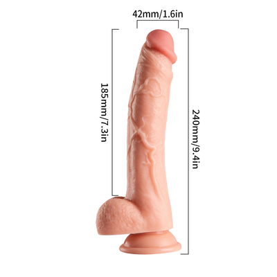 ドロップシップ 履き心地の良い 偽のペニス 強いジック 強い吸い込みカップ PVC 長いスクエアディルド 女性用