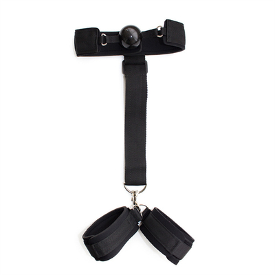 黒色2対1 エロティック リバース バック 手錠 シリコン 固体口蓋 上部 奴隷 玩具 BDSM カップル フリート ツール