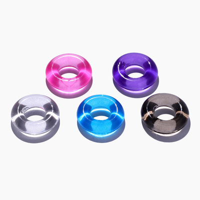 男性用 シリコン用品 色とりどりの水晶ロック 精子リング 遅延リング 楽しい成人用品