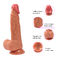 肉色の張形の性のおもちゃの現実的なゴム製陰茎の防水実質の皮の張形