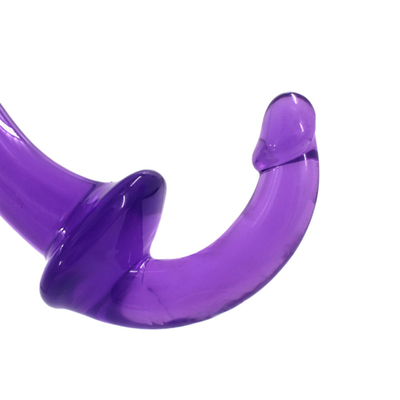 好色な倍によって終えられるストラップレスの張形の性のおもちゃTPEの陰茎のレズビアンの性のおもちゃ