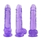 透明な水晶の女性のための現実的な張形の性のおもちゃのPhallusの棒