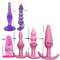 柔らかいTPEの肛門のビードのバット プラグ6部分は組合せ男性および女性のための刺激物のアナルセックスのおもちゃを置いた
